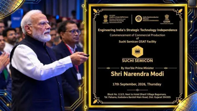 Prime Minister Modi inaugurates commercial production at Suchi Semicon OSAT plant in Surat