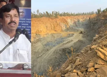 Karnataka Sugar and Textiles Minister Rudrappa Lamani has been fined Rs 3 crore for stone quarry licence violations in Haveri