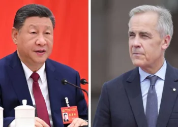 Chinese President Xi Jinping (Left) and Canadian Prime Minister Mark Carney (Right)