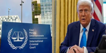 US President Donald Trump (Right)