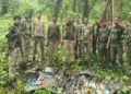 Security forces recovered Maoist dumps containing weapons, ammunition and communication equipment from forests in Bijapur and Sukma