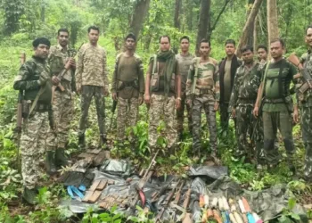 Security forces recovered Maoist dumps containing weapons, ammunition and communication equipment from forests in Bijapur and Sukma