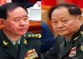 Former CMC Member (Left) & PLA Chief of Staff Liu Zhenli &
Former CMC Vice Chairman Zhang Youxia (Right)
