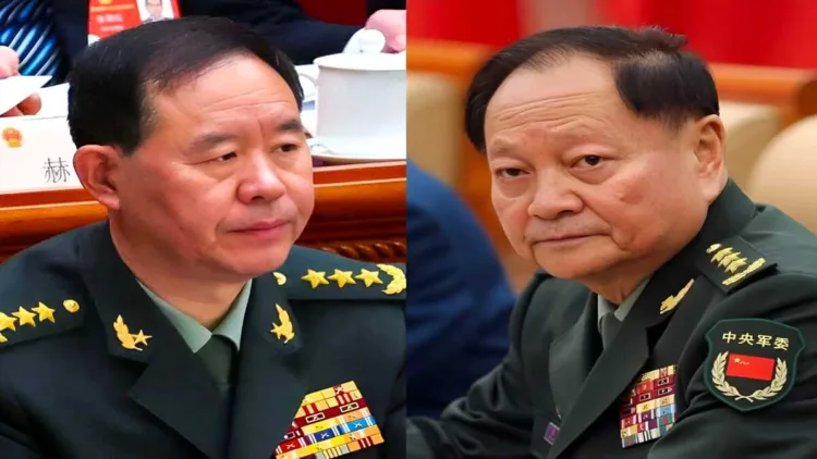 Former CMC Member (Left) & PLA Chief of Staff Liu Zhenli &
Former CMC Vice Chairman Zhang Youxia (Right)