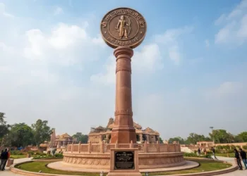A Martyr Memorial Pillar has been installed at Ayodhya Ram Mandir to honour the sacrifices of Ram devotees