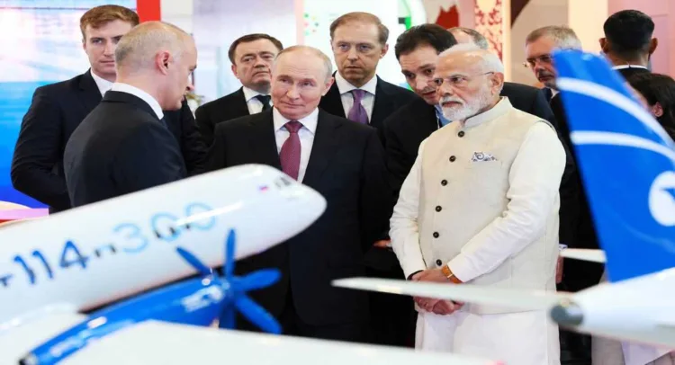 PM Modi and Russian President Putin
attend the industrial exhibition "Innoprom. India" on the sidelines of the BRICS summit in New Delhi, India, September 11, 2026