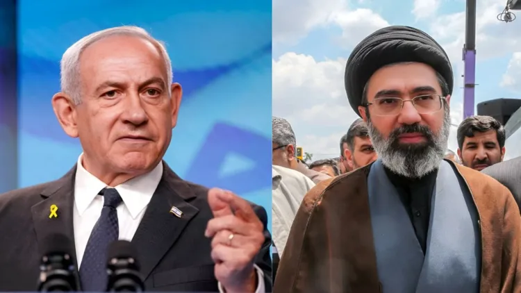 Israeli Prime Minister Benjamin Netanyahu (Left) and Iran's religious leader Mojtaba Khamenei (Right)