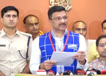 SJTA Chief Administrator Dr Arabinda Kumar Padhee briefing media after meeting
