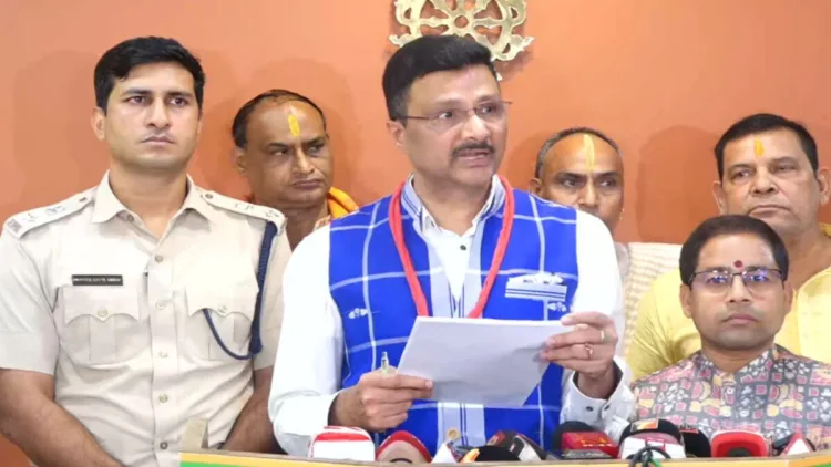 SJTA Chief Administrator Dr Arabinda Kumar Padhee briefing media after meeting