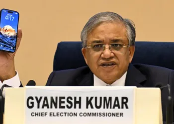 Chief Election Commissioner Gyanesh Kumar amid calls for his resignation and debate over constitutional safeguards (Image: The Hindu)