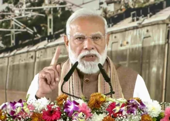PM Modi speaking at a rally in Meerut in February 2026, video of which is now in circulation with false claim, Image: The Federal