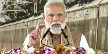 PM Modi speaking at a rally in Meerut in February 2026, video of which is now in circulation with false claim, Image: The Federal