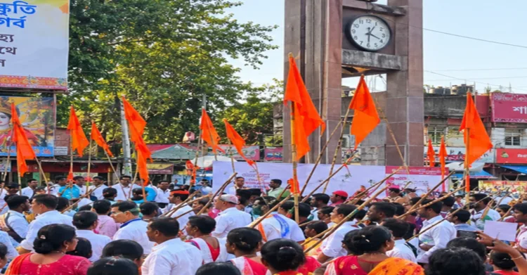 RSS Path Sanchalan in Malda, West Bengal