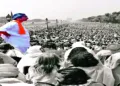 A view of historical Boat Club public gathering in New Delhi to liberate Sri Ram Janmbhoomi on April 4, 1991