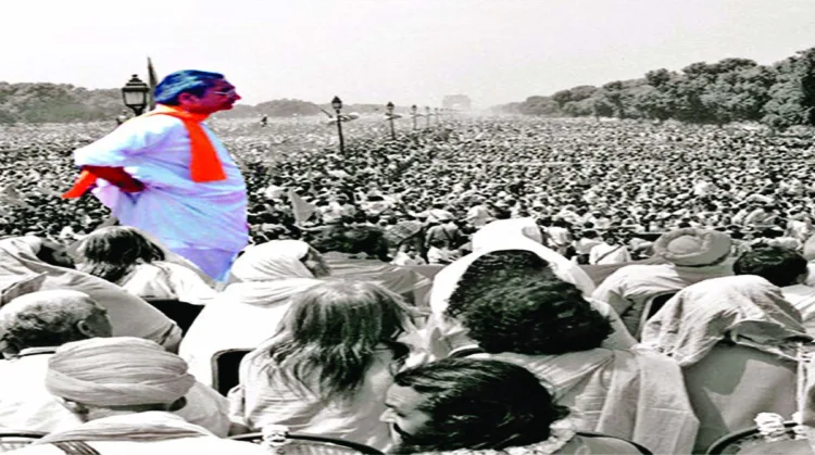 A view of historical Boat Club public gathering in New Delhi to liberate Sri Ram Janmbhoomi on April 4, 1991