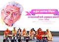 On dias, from left: Alok Kumar, International President, Vishwa Hindu Parishad, Mahesh Bhagchandka, Converner, Ashok Singhal Foundation, Amit Shah, Union Home Minister, Dattatreya Hosabale, Sarkaryavah, Rashtriya Swayamsevak Sangh and Swami Paramanand Giri JI Maharaj