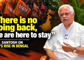 B. L. Santhosh speaks about the BJP’s rise in Bengal, asserting, “There is no going back, we are here to stay.”