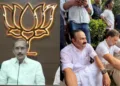 M T Ramesh
BJP State General Secretary (Left), CM Sateeshan with Rahul Gandhi (Right)