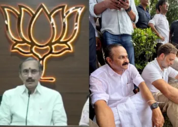 M T Ramesh
BJP State General Secretary (Left), CM Sateeshan with Rahul Gandhi (Right)