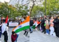 Indian diaspora protest in favour of PM Modi & Government of India; Slam CJP protest