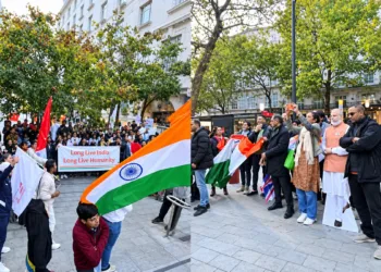 Indian diaspora protest in favour of PM Modi & Government of India; Slam CJP protest