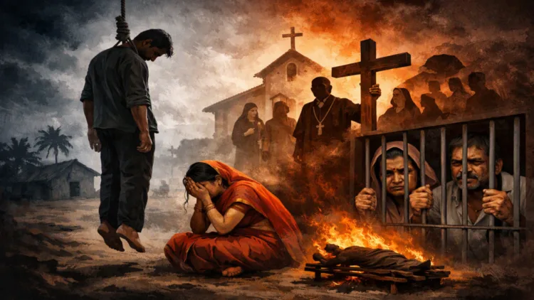 Forced Religious Conversion to Christianity Drives Man to Suicide: Wife & In-Laws Jailed (This image is generated by AI)