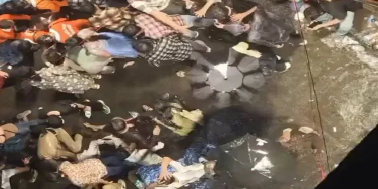 Site of the stampede that took place at Durga Puja Pandal in Kolkata