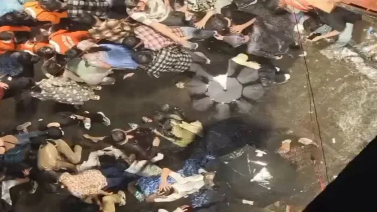 Site of the stampede that took place at Durga Puja Pandal in Kolkata
