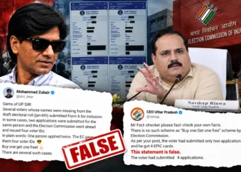 UP CEC fact checks Zubair over fake post (Image: AI Generated)