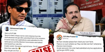 UP CEC fact checks Zubair over fake post (Image: AI Generated)
