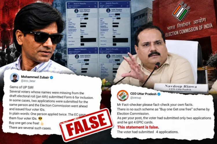 UP CEC fact checks Zubair over fake post (Image: AI Generated)