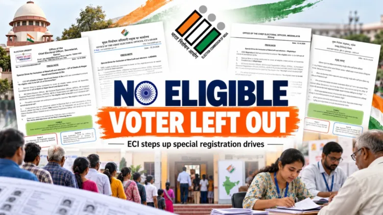 ECI launches special voter registration drives across states and UTs to ensure no eligible voter is left out.