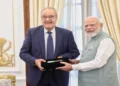 Swiss President Guy Parmelin and Prime Minister Narendra Modi