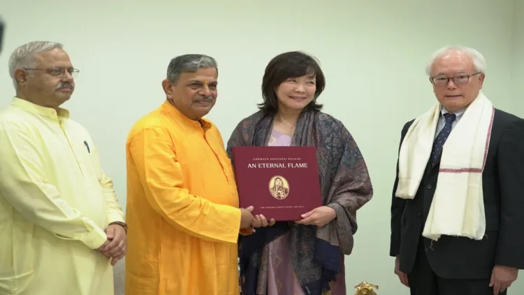Akie Abe, wife of former Japanese Prime Minister late Shinzo Abe met RSS Sarkaryavah Dattatreya Hosabale