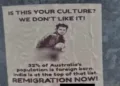 Racist Stickers in Australia targeting Indians