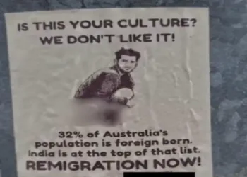 Racist Stickers in Australia targeting Indians