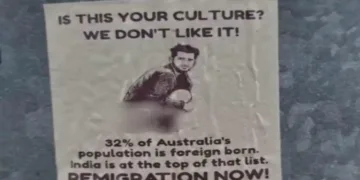 Racist Stickers in Australia targeting Indians