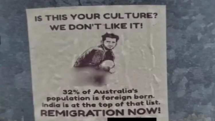 Racist Stickers in Australia targeting Indians