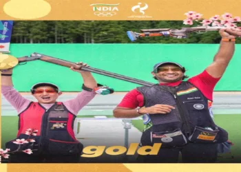 Chenai, Dhanda after winning mixed team trap gold