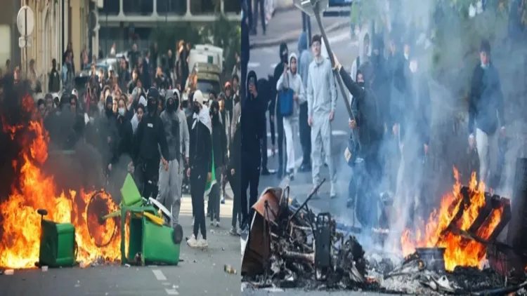 School students escalate violent protest in France