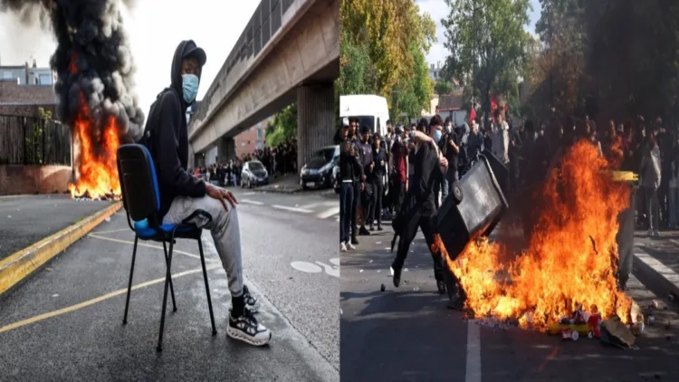Violent Students Protest in France
