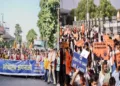 ABVP holds massive rally in Lucknow
