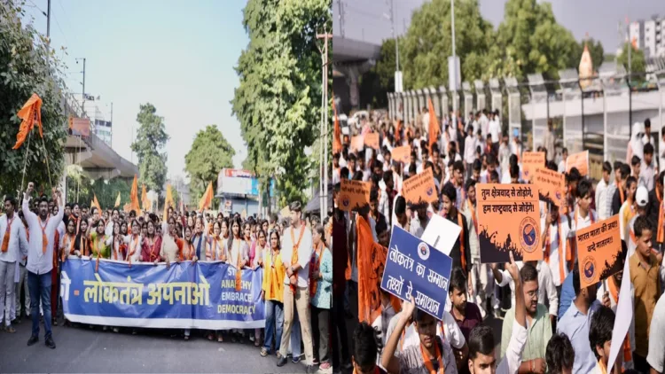 ABVP holds massive rally in Lucknow