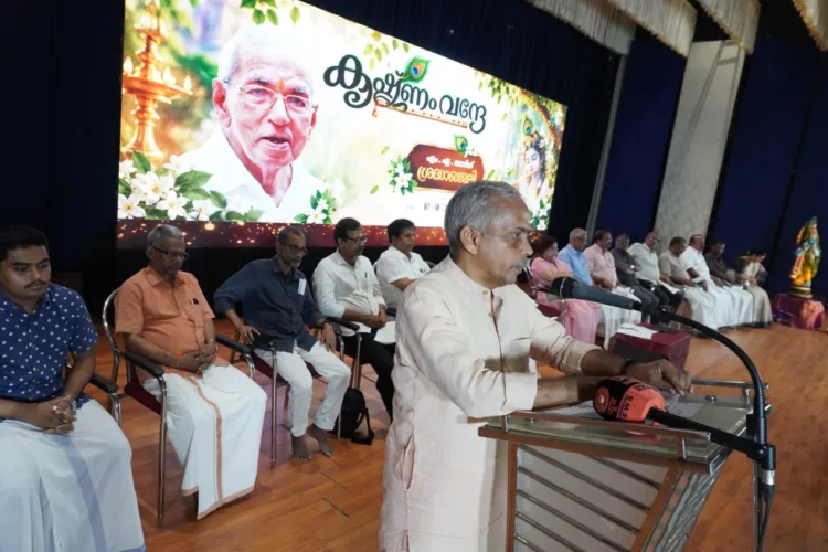 Prajna Pravah national convener J. Nandakumar speaking at the event