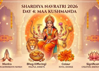 Worshipping Maa Kushmanda