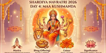 Worshipping Maa Kushmanda