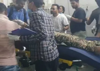Visuals of injured officer (Photo/ANI)