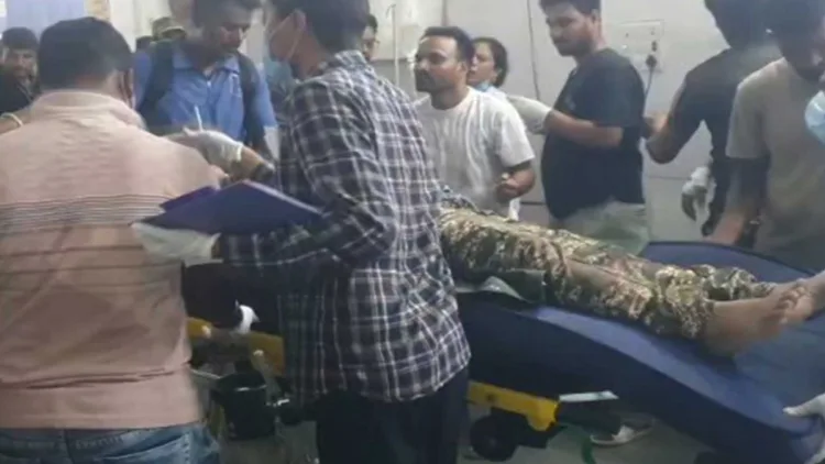 Visuals of injured officer (Photo/ANI)