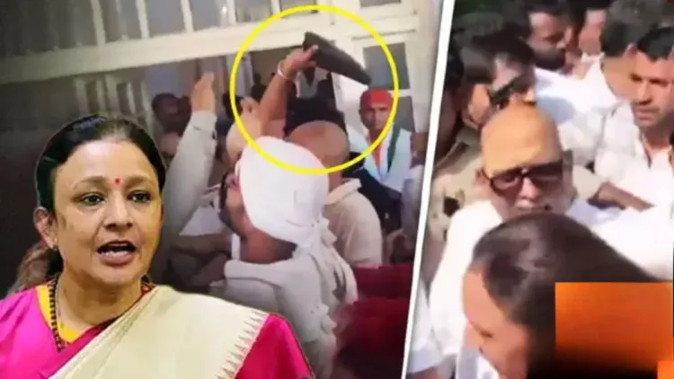 Shoes Thrown at UP Congress Office as Ajay Rai, Mamta Chaudhary Supporters Clash During Leadership Handover