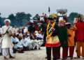 A Glimpse From Ramnagar Ramlila, Where Narrator Narrates without Mic, King Family Sitting On Elephants (Image Credit- Dr. Vivek Kumar).